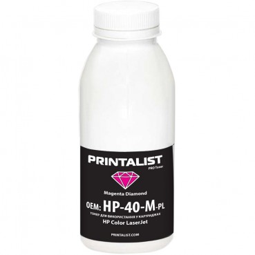 Тонер PRINTALIST для HP CLJ універсальний бутль 40г Magenta (HP-40-M-PL)