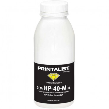 Тонер PRINTALIST для HP CLJ універсальний бутль 40г Yellow (HP-40-Y-PL)