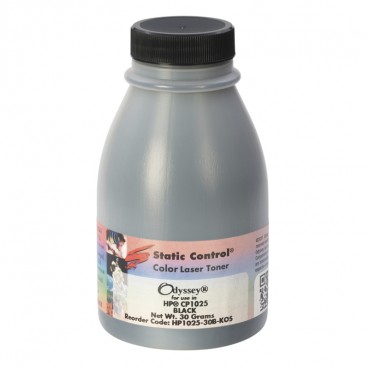 Тонер Static Control для HP CLJ CP1025 бутль 30г Black (HP1025-30B-KOS)