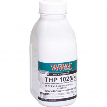 Тонер WWM для HP CLJ CP1025/Canon LBP 5050/7100 бутль 40г Black (HP1025B)