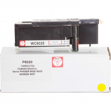 Картридж тон. BASF для Xerox Phaser 6020/6022/WC6025/6027 аналог 106R02762 Yellow ( 1000 копій) (BASF-KT-106R02762)
