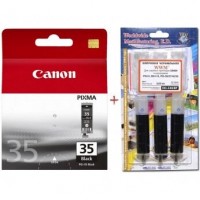 Картридж Canon Pixma iP1800/iP1900/iP2600 PG-35Bk + Заправочный набор Black (Set35-inkB)