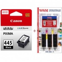 Картридж Canon Pixma MG2440/MG2540 PG-445 + Заправочный набор Black Set445-inkB