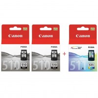 Комплект струменевих картриджів Canon Pixma MP230/MP250/MP270 PG-510/CL-511 Black2/Color Set510BBC