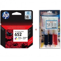 Картридж HP DJ Ink Advantage 1115/2135 №652 Color + Заправочный набор (Set652C-inkHP)
