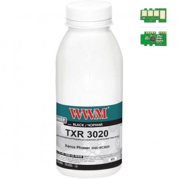 Тонер+чип WWM для Xerox для Phaser 3020/WC3025 бутль 45г Black (TC-Ph-3020-45-WWM)