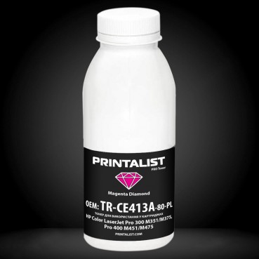 Тонер PRINTALIST для HP CLJ Pro 300 M351/M375, Pro 400 M451/M475 бутль 80г Magenta (TR-CE413A-80-PL)