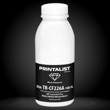 Тонер PRINTALIST для HP LJ Pro M402/M403/M426/M427 бутль 140г Black (TR-CF226A-140-PL)