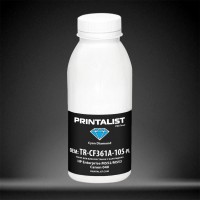 Тонер PRINTALIST для HP Enterprise M552/M553, Canon 040 бутль 105г Cyan (TR-CF361A-105-PL)