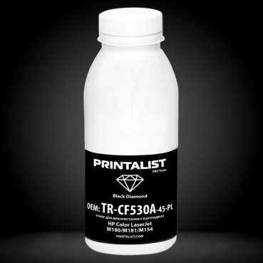 Тонер PRINTALIST для HP CLJ M180/M181/M154 бутль 45г Black (TR-CF530A-45-PL)