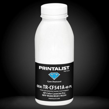Тонер PRINTALIST для HP CLJ Pro MFP M280/M281/M254 бутль 40г Cyan (TR-CF541A-40-PL)
