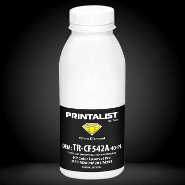 Тонер PRINTALIST для HP CLJ Pro MFP M280/M281/M254 бутль 40г Yellow (TR-CF542A-40-PL)
