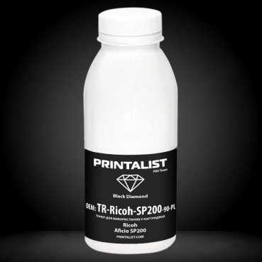 Тонер PRINTALIST для Ricoh Aficio SP200 бутль 90г Black (TR-Ricoh-SP200-90-PL)